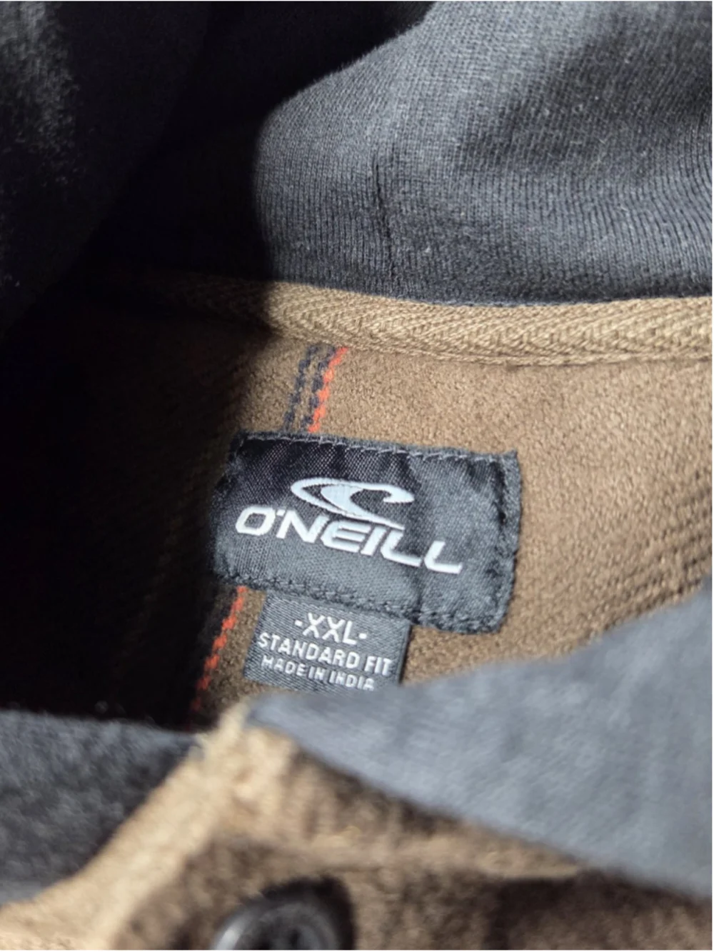 O'Neill Archer Hooded Flannel Shirt Jacket Men's XXL Brown Plaid NWT New #1771